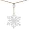 4.75ft. Snowflake & Frosted Pine with Wooden Beads Christmas Garland